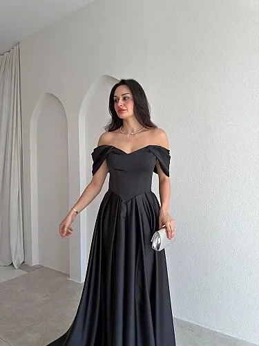 ADELİNA Maxi Elbise 4027 - Siyah - 2