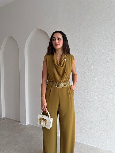 ADİN Kemerli Tulum 3044 - Yağ Yeşili - 2