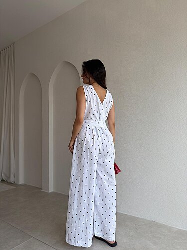 ADİSON Puantiyeli Tulum 5428 - Beyaz - 3