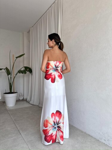 AKİRA Maxi Elbise 8067 - Beyaz - 3