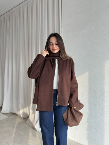 ALİNE Ceket 8463 - Acı Kahve - Mooi Butik