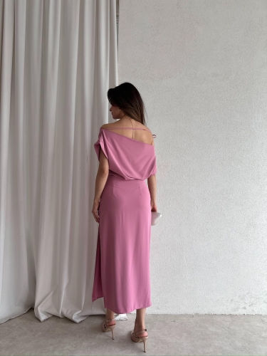 ALİX Midi Elbise 5039 - Pembe - 3