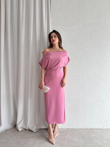 ALİX Midi Elbise 5039 - Pembe - 2