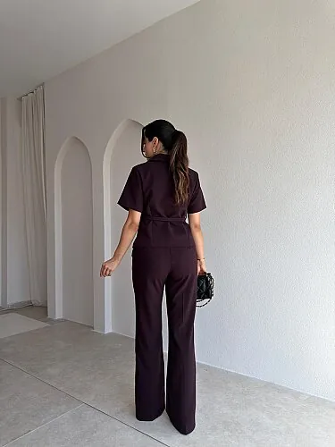 ALLİE Kemerli Takım 5712 - Mürdüm - 3