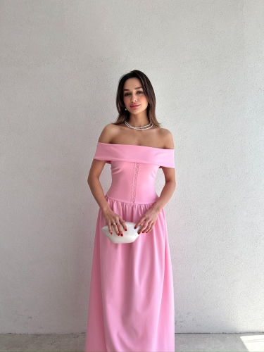 ALPHER Maxi Elbise 9865 - Pembe - 1