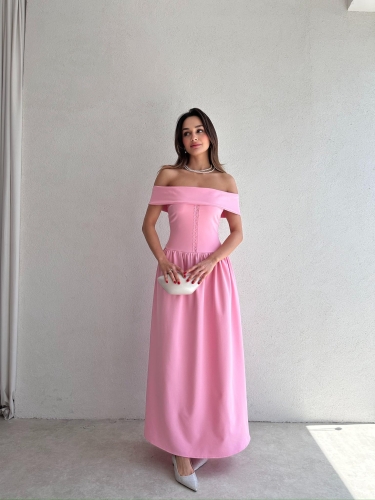 ALPHER Maxi Elbise 9865 - Pembe - 2
