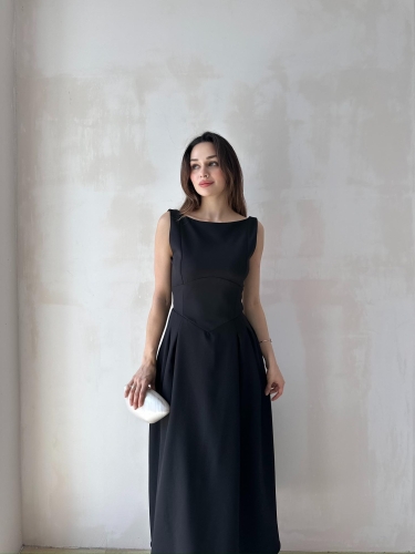 ANGEL Midi Elbise 8963 - Siyah - 1