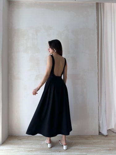 ANGEL Midi Elbise 8963 - Siyah - 3
