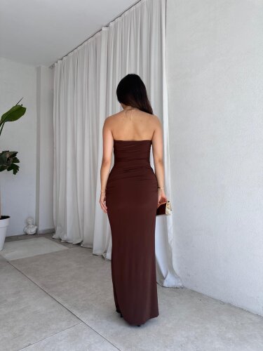 ARESS Maxi Elbise 8520 - Acı Kahve · 4