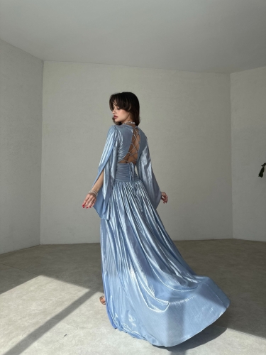ARİA Maxi Elbise 8548 - Bebe Mavisi - 3