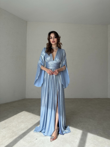 ARİA Maxi Elbise 8548 - Bebe Mavisi - 4