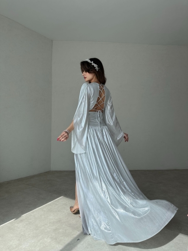 ARİA Maxi Elbise 8548 - Silver - 2