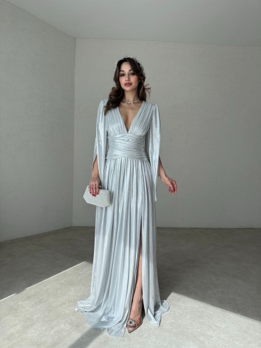 ARİA Maxi Elbise 8548 - Silver - 6