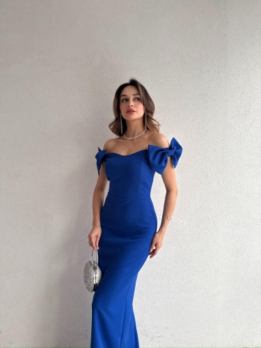 ARMİ Maxi Elbise 5051 - Saks Mavisi 