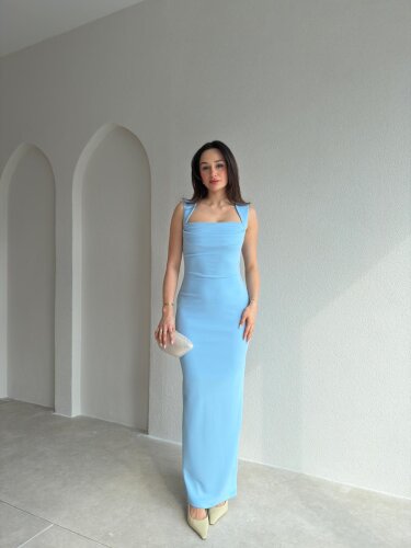 AROW Maxi Elbise 2784 - Bebe Mavisi - 1