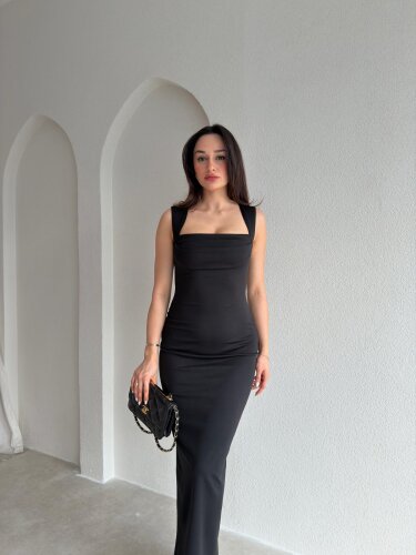 AROW Maxi Elbise 2784 - Siyah - 2