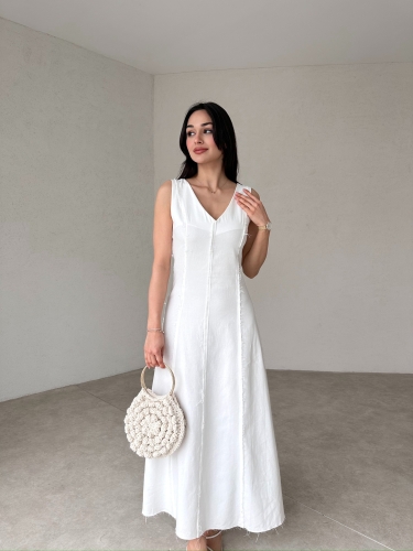 ASTRİD Maxi Elbise 7261 - Beyaz - 2