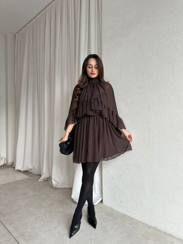 BAHAMA Elbise 8738 - Acı Kahve - 2