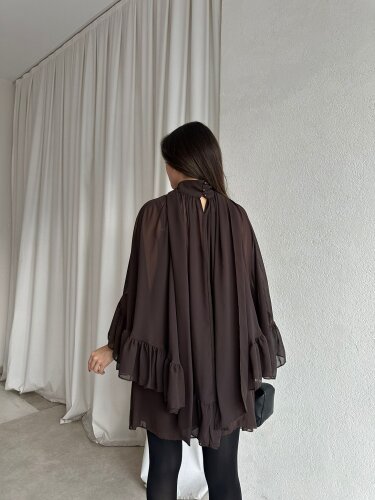 BAHAMA Elbise 8738 - Acı Kahve - 4