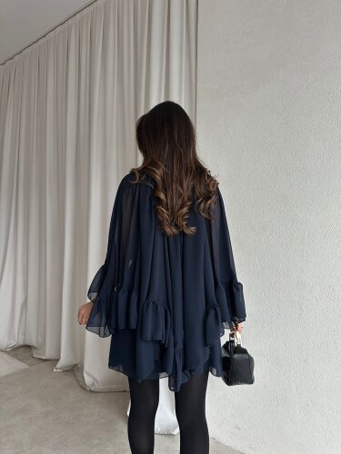 BAHAMA Elbise 8738 - Lacivert - 4