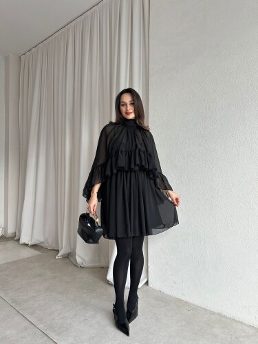 BAHAMA Elbise 8738 - Siyah - 3
