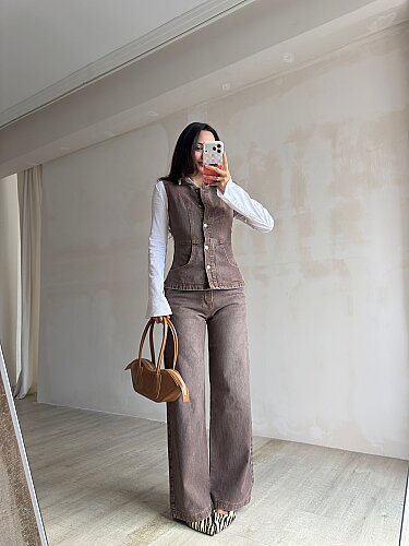 BAREL Denim Takım 4196 - Kahverengi - 3