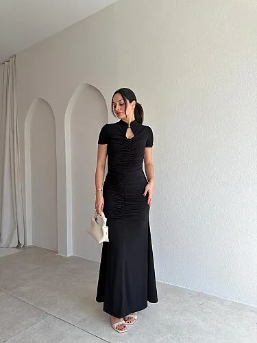 BARONY Maxi Elbise 3713 - Siyah - 2