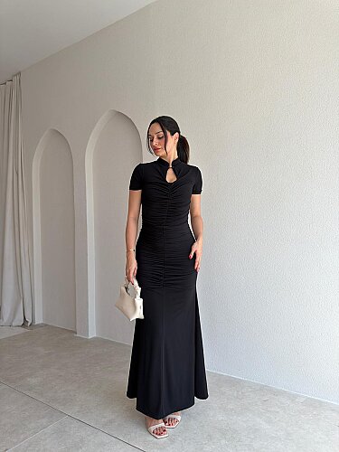 BARONY Maxi Elbise 3713 - Siyah - 2