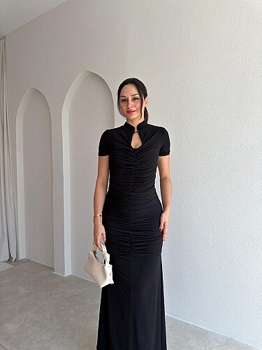 BARONY Maxi Elbise 3713 - Siyah - 1