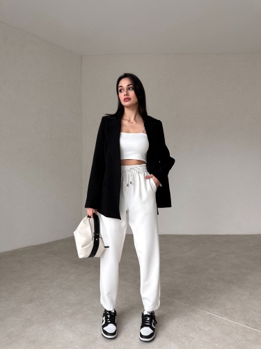 Havuç Model Heidi Pantolon - Beyaz 7369 - Mooi