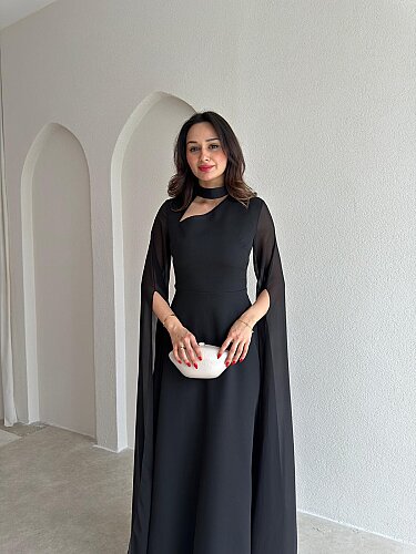 BERLİN Maxi Elbise 4215 - Siyah - 2