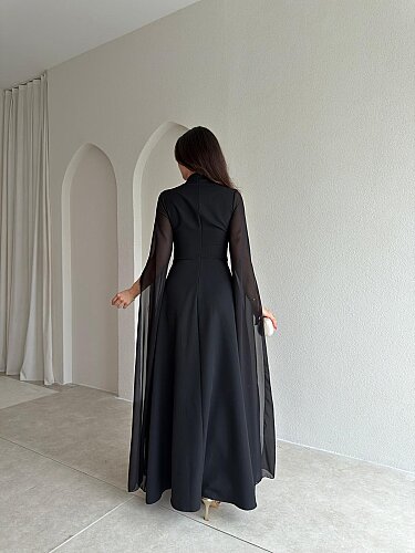 BERLİN Maxi Elbise 4215 - Siyah - 3