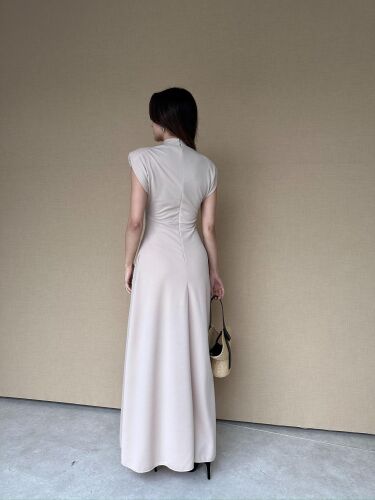 BERLY Maxi Elbise 7764 - Krem - 3