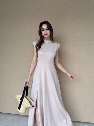 BERLY Maxi Elbise 7764 - Krem - 1