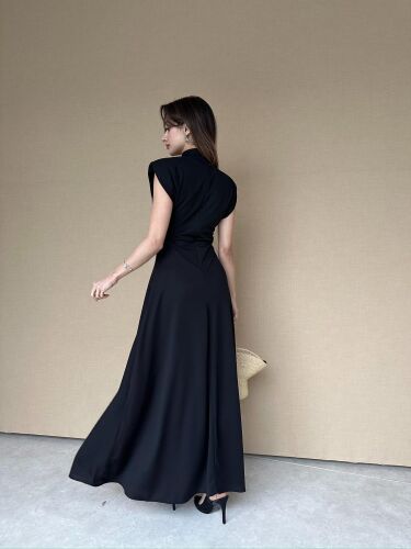 BERLY Maxi Elbise 7764 - Siyah - 4