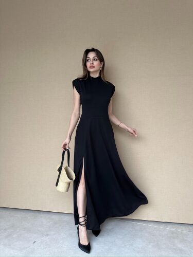 BERLY Maxi Elbise 7764 - Siyah - 2