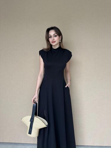 BERLY Maxi Elbise 7764 - Siyah - 3