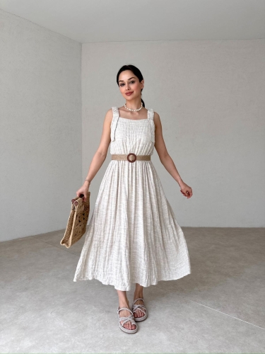 BERONA Midi Elbise 3875