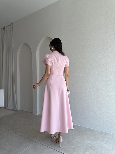 BOGOTA Midi Elbise 8947 - Pembe - 3