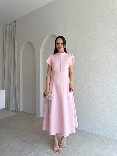 BOGOTA Midi Elbise 8947 - Pembe - 2