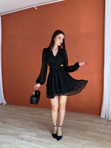 BRENDA Mini Elbise 3733 - Siyah - 2