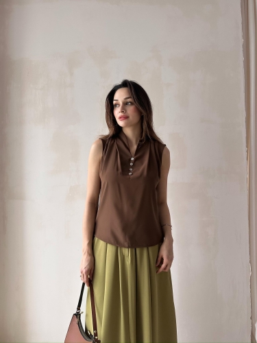 BRİTİSH Bluz 5084 - Acı kahve - 1