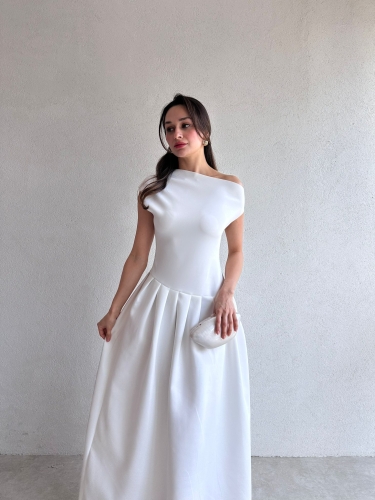 CARRİLLO Maxi Elbise 7808 - Beyaz - 1