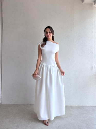 CARRİLLO Maxi Elbise 7808 - Beyaz - 2