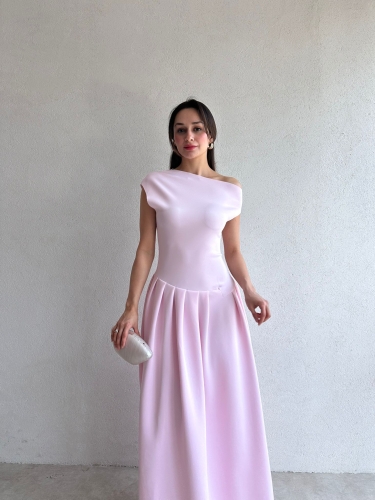 CARRİLLO Maxi Elbise 7808 - Pudra 