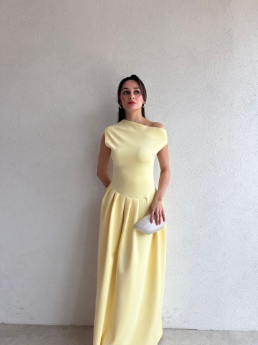 CARRİLLO Maxi Elbise 7808 - Sarı 