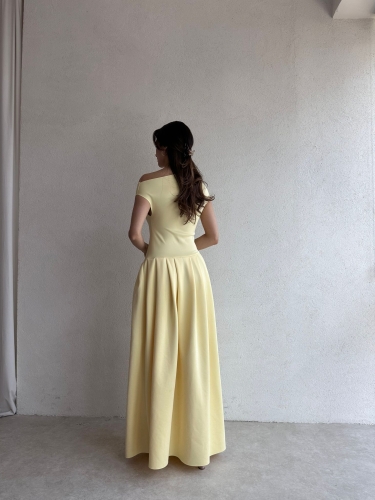 CARRİLLO Maxi Elbise 7808 - Sarı - 3
