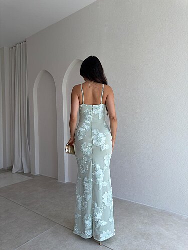 CHARM Maxi Elbise 3056 - Mint - 3