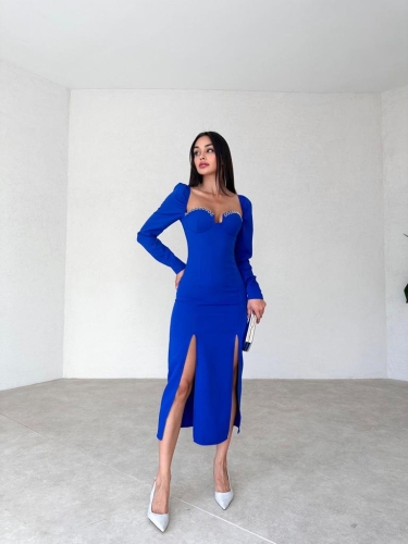  JİLLİAN Elbise 5029 - Mavi - 1