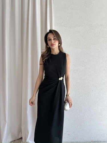 CLESİ Midi Elbise 4567 - Siyah - 1